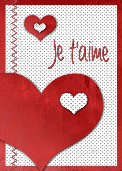 Carte Le Gros Coeur Je T'aime : Envoyer une Carte Avec 